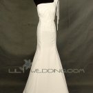 One Shoulder White Bridesmaid Dress - Style LED0038