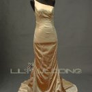 One-Shoulder Neckline Beads Bridesmaid Dress - Style LED0051