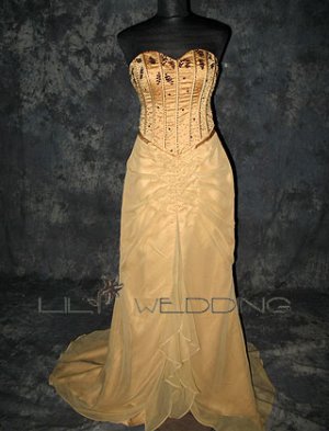 Sweep Train Bridesmaid Dress - Style LED0063