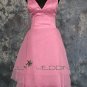 V-Neck Satin Bridesmaid Dress - Style LED0069