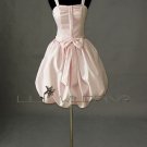 Knee Length Bubble Skirt Bridesmaid Dress - Style LED0074