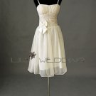 Chiffon Ivory Bridesmaid Dress - Style LED0078