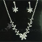 Floral Crystal 3-Piece Jewelry Set