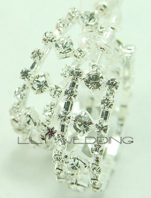 Large Rhinestone Hoop Earrings