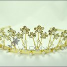 Elegant Pearl Gold Tiara