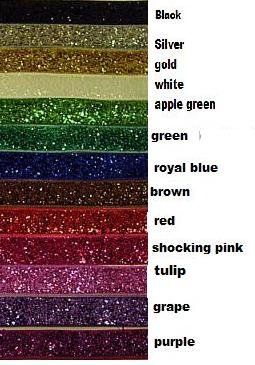 3/8" glitter ribbons for hair bows scrapbooking 3 yards