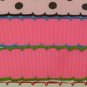 5 yards 7/8" moonstitch scallop edge double stitched grosgrain ribbons for hair bows scrapbooking