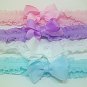WHOLESALE  12 Ruffle Headband Hair Bow  Baby Girl New