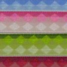 2yd 3/8" jacquard woven diamond argyle ribbon scrapbook