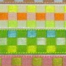 2 Yard 3/8" jacquard woven checkboard ribbon craft trim