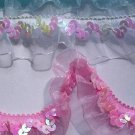 3 YARDS elastic stretch organza ribbon trim SEQUIN TUTU