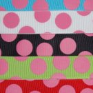 2 YARD 7/8 JUMBO CANDY DOT print grosgrain ribbon CUTE