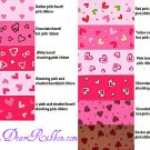 2 YARD 1.5"  Valentines Day Grosgrain ribbon Heart Pink