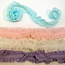 LOT 14pc Double Ruffle Headband Stretch iNFANT HAIR BOW