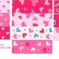 2YD 7/8 Valentines DAY Grosgrain ribbon Heart print NEW