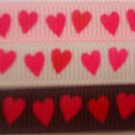 3YD 3/8 grosgrain ribbon M2MG heart valentine hair bow
