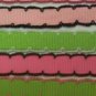 3YD 3/8 grosgrain ribbon MOONSTITCH SCALLOP EDGE dotted