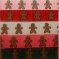 3 Yards 3/8" christmas gingerbread man grosgrain ribbon