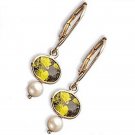 14k Oval Peridot Pearl Earrings (2.40 cts.tw.)