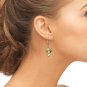 14k Oval Peridot Pearl Earrings (2.40 cts.tw.)