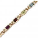 14k Gold Multi Emerald Cut Stone Bracelet (5.5 cts.tw.)