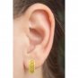 14k Solid Gold Cuddlie Greek Design Huggie Earrings (6.0.gr.tw)
