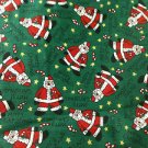 Fabric Material for Sewing Quilting Crafts Christmas Santas 2 Yards - New