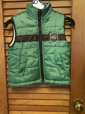 Boys Puffy Green b.t. Kids Wildlife Division Vest - 4T/4