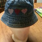 Girl's/Boy's Baby Gap Rugged Distressed Denim Sun Hat - Size 12-24 Months - Nice