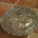 Vintage KIG Malaysia Glass Serving Bowl With Lid Hearts & Fleur De Lis Vintage KIG Malaysia Glass Serving Bowl With Lid Hearts & Fleur De Lis