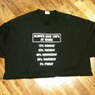 "Always Give 100% At Work" Port St. Joe, FLA. T-Shirt Size XL EUC-L@@K!!