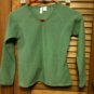 Girls Old Navy V-Neck Long Sleeve Velour Green Top Shirt - Size M (8)