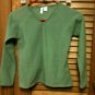 Girls Old Navy V-Neck Long Sleeve Velour Green Top Shirt - Size M (8)