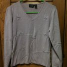 Hillard & Hanson Lilac Lavender Pullover Sweater with Embroidered Appliques - XL Hillard & Hanson Lilac Lavender Pullover Sweater with Embroidered Appliques - XL