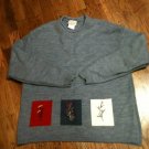 Company Collection L/S Round Neck Soft Bluish Gray Sweater w/Embroidery-Large