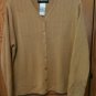 Sag Harbor Petite Soft Camel Cable Stitch Button Front Cardigan - Size PL NICE!