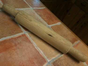Vintage? Antique? Solid Wooden Rolling Pin - 16" Long- NICE!!