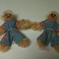 Set of 2 Hand Crafted Straw Scare Crow Men for Country Kitchen/Fall Decorations