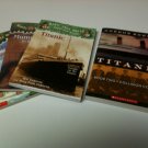 Set of 4 - 3 Magic Tree House - 1 Scholastic Titanic - Pirates, Mummies, Titanic Set of 4 - 3 Magic Tree House - 1 Scholastic Titanic - Pirates, Mummies, Titanic