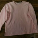 Womens Mountain Lake Pink Warm Ribbed Round Neck L/S  Shirt Top  Size Large EUC