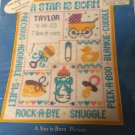 "A Star is Born" Counted Cross Stitch Pattern and 8x10" 14 Ct. White Aida Cloth