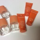 3 Clinique HAPPY Perfume Spray .14 Oz- 3 Body Cream .5  oz Travel/Purse Size
