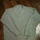 KENETH TOO! Women's Beige/Tan V- Neck Long Sleeve Embossed Sweater Size Medium