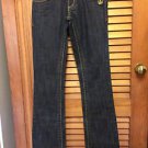 Akademiks Women Junior Dark Skinny Jeans with Bling Back/Front- Size 24 - NWOT