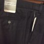 Flexwaist Van Heusen Pants W36L29 NavyW/stripe NWT Pleated Front Cuffed