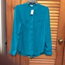Aeropostale L/S Button Front Blouse Top Shirt NWT ($46.50) Turquoise/Green Size L Aeropostale L/S Button Front Blouse Top Shirt NWT ($46.50) Turquoise/Green Size L
