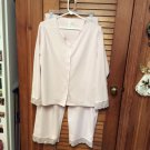 Secret Treasures Pink Lace & Satin Trimmed Pajamas Set Size Large