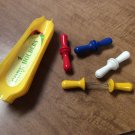 4 Zyliss Corn Cob Holders w/Interlocking Prongs & 4 Corn Cob Holder Trays