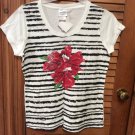 Morning Glory Floral Tee decorated originals Size Medium