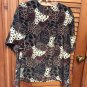 Southern Lady Cheetah Animal Jungle Print Blouse Top S/S size 16